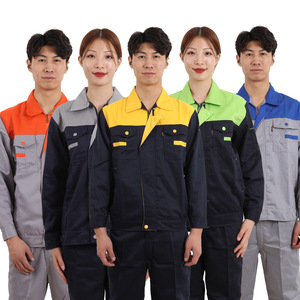 Setelan baju kerja pria lengan panjang, pakaian kerja perbaikan otomatis, perlindungan kerja, pabrik gudang, overall, tahan aus - Product Image 4