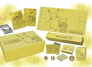 Boîte scellée Pokémon, version japonaise originale PTCG, <span class=keywords><strong>coffret</strong></span> cadeau <span class=keywords><strong>Pikachu</strong></span> doré 25e anniversaire, objet de collection - Product Image 5