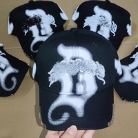 Casquette de baseball en coton Sombrero Barbas Hats 001, personnalisable, avec design brodé et peint au pistolet G5, style urbain