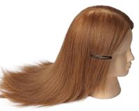 Nouvelle tête d'entraînement avec cheveux blonds, poupée professionnelle pour la coiffure, mannequin sans maquillage, visage doré, tête de mannequin