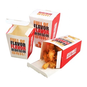 Customize pattern cardboard food burger takeaway fast food restaurant packing box