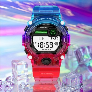 Montre de sport numérique SHUAIKE 782 pour enfants, nouvelle conception imperméable camouflage et antichoc, fonctions lumineuses et d'alarme, bracelet en plastique - Product Image 6