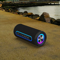 Altavoz Portátil Inalámbrico 5.2, Resistente al Agua IPX6, con Batería, Luces RGB, Bajos Potentes, Ideal para Fiestas al Aire Libre, Regalo para Computadora