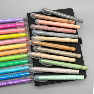 Y711 Nuevo Juego de 24 Marcadores de Gel Pastel para Biblia, Resaltadores de Papelería, Coloridos, Sin Sangrado, Punta Plana, Tipo Pincel - Product Image 2