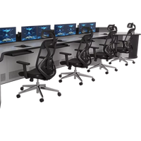 Sécurité professionnelle JCCX-4 couleur personnalisée en acier + bureaux de surveillance en bois Console de salle de contrôle pour centre de criminalité en temps réel