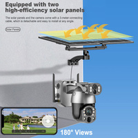 Caméra de sécurité solaire Wistino 10MP 99X Zoom double objectif, détection de mouvement, suivi automatique, Ubox, caméra solaire extérieure 4G