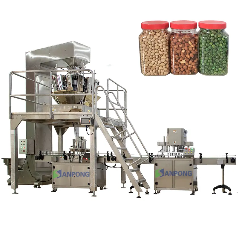 음식 급료 customizable 입자 견과 콩 곡물 단지는 자동적인 병 과립 충전물 기계 할 수 있습니다