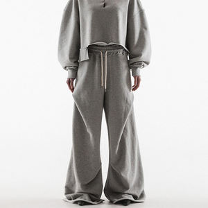 กางเกงวอร์มทรงหลวมแนวเฟรนช์เทอร์รี่380พลัสไซส์กางเกงวอร์มแบบซ้อนกันออกแบบได้ตามต้องการ - Product Image 1