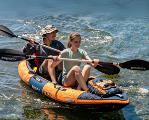 2 Person Drop Stitch Inflatable Fishing Kayak Factory Directly Customized PVC Oxford Cloth Sit for Ocean Thickened Wear-Resistan - Product Image 1
