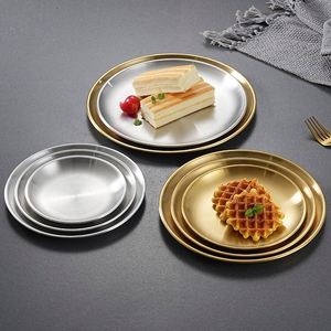 Plato de Acero Inoxidable 304 Extra Grueso Estilo Coreano, Plato para Barbacoa, Plato para Frutas, Apto para Restaurantes y Hoteles - Product Image 1