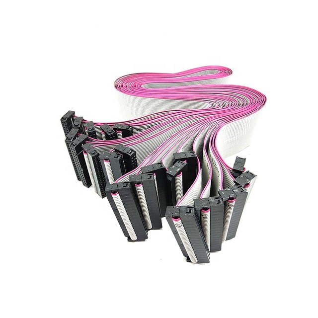 2.54mm 34-Pin IDC Cable 2*17-Pin Flat Ribbon 800mm Long 28AWG Wiring Harness with PVC & PBT Insulation