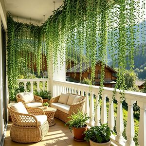 Ramas de sauce llorón artificiales, plantas de plástico de 100cm-200cm, decoraciones para techos y paredes, para uso en interiores y exteriores. - Product Image 1