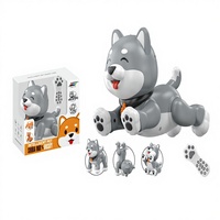 Perro Robot de Juguete RC Inteligente, Shiba Inu y Husky, de Plástico, Eléctrico e Interactivo, con Música y Baile para Niños, Interior y Exterior