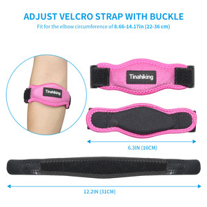 プロテニスエルボーブレース調整可能ストラップ付き腱炎ゴルファーエルボーサポートブレース男性女性アスリート - Product Image 3
