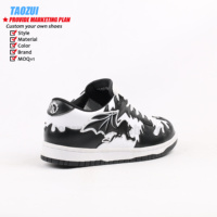 Chaussures de basket classiques pour hommes, style basse, en cuir, avec logo imprimé personnalisé et design original, baskets personnalisées avec logo