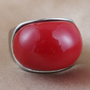 Yunnique – bague en pierre turquoise pour femmes, monture en acier inoxydable, bijoux cadeaux, bagues à la mode - Product Image 2