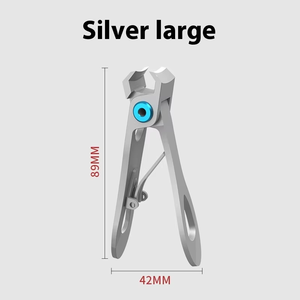 Chất lượng hàng đầu thép không gỉ Nail Clipper rộng hàm mở thêm lớn móng chân cắt Cutter - Product Image 6