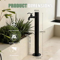 Robinet d'eau vertical en acier inoxydable antigel pour jardin extérieur, robinet tout en cuivre pour arrosage de villa, cour et tuyau d'eau antique