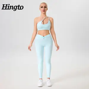 Conjunto de ropa activa Conjunto de gimnasio de dos piezas de alta calidad Conjunto de yoga Mujeres Activewear Fabricantes Ropa de yoga para mujeres