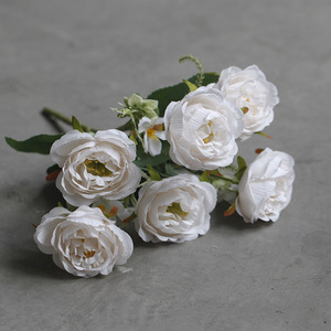 Luna Yu 6 peonías europeas flor artificial para boda sala de estar decoración dí<span class=keywords><strong>a</strong></span> de Navidad - Product Image 6