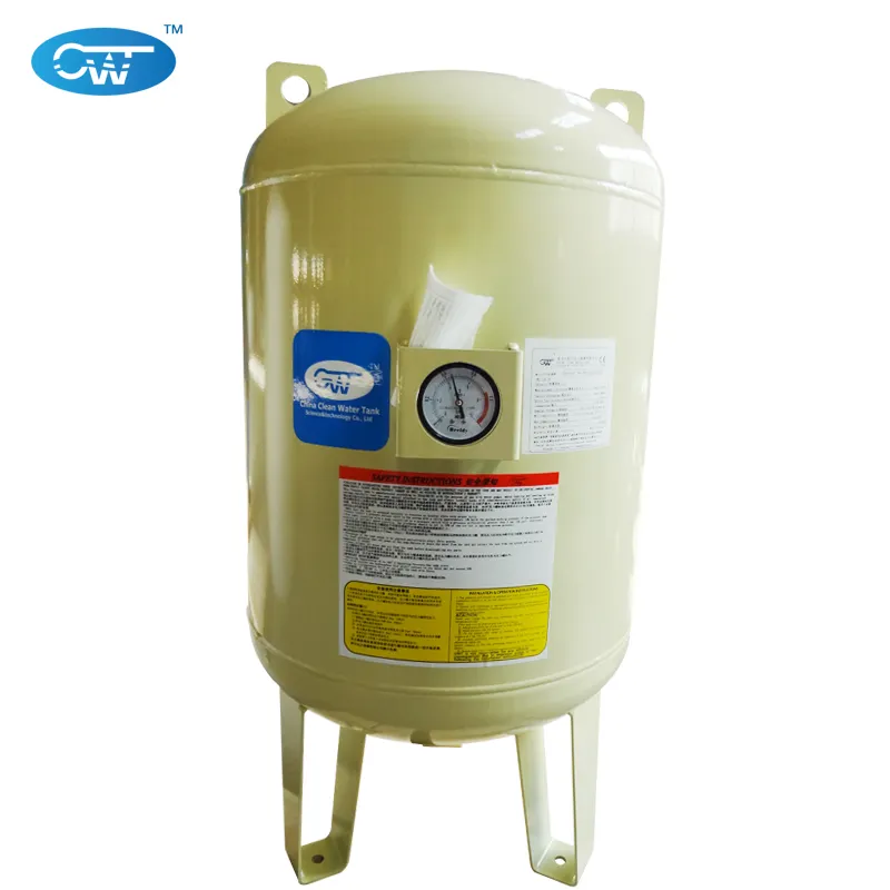 Tanque de presión de agua de acero al carbono de tipo Vertical de 100L de alta calidad, nuevo recipiente de presión de componente de núcleo de tratamiento de agua de expansión
