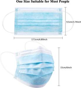 Nhà Máy Trực Tiếp Cung Cấp Màu Xanh Trắng Dùng Một Lần Dành Cho Người Lớn Mặt Nạ Meltblown Vải Ba Lớp Bảo Vệ en14683 Tiêu Chuẩn Có Thể Điều Chỉnh - Product Image 5