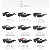 GCOTX Lunettes de soleil de moto tendance pour hommes Lunettes de soleil polarisées rectangulaires Hip Hop Fashion West Coast Style Lunettes de soleil G662
