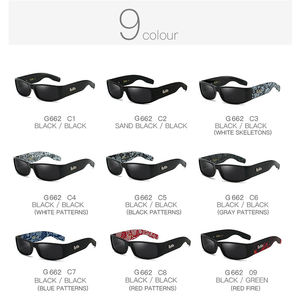 GCOTX alla moda occhiali da sole da moto da uomo di marca rettangolare occhiali da sole polarizzati Hip Hop moda West Coast stile occhiali da sole G662 - Product Image 5