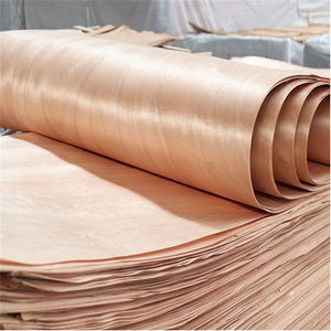 Chapa de madera sólida natural de cara de Okoume natural de Gabón de alta calidad de 0,3mm de fábrica africana - Product Image 2