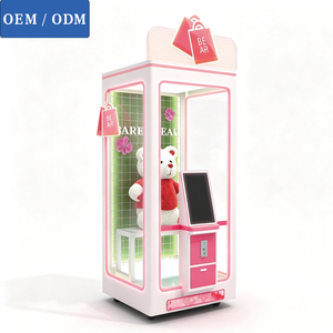 Máquina de garras comercial de gran tamaño, operada con monedas, para premios de cuerda cortada, con bonito oso de peluche, modelo Good Luck <span class=keywords><strong>Neo</strong></span> Coin, con soporte rosa personalizado - Product Image 2