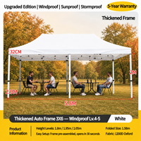 Auvent publicitaire pliable à quatre coins avec logo personnalisé, structure en acier, pare-soleil blanc, imperméable, portable pour salons professionnels et événements