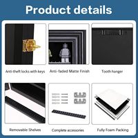 Vitrine murale noire pour figurines Lego, grande boîte à figurines écologique, présentoir pour mini figurines