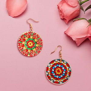 DIY <strong>Hobby</strong> <strong>Crafts</strong> Printed Diamond Embroidery Painting Keychains Made From Crystal Features Floral Subjects - Product Image 6