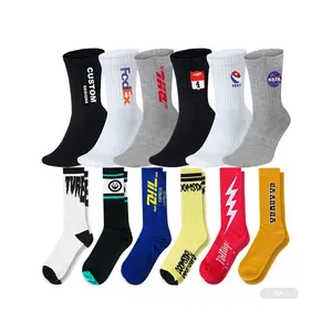 ZJFY- O0117 Custom Logo Skate Sport Socks Custom Design Athletic Sports Sock With Made Your Own Logo