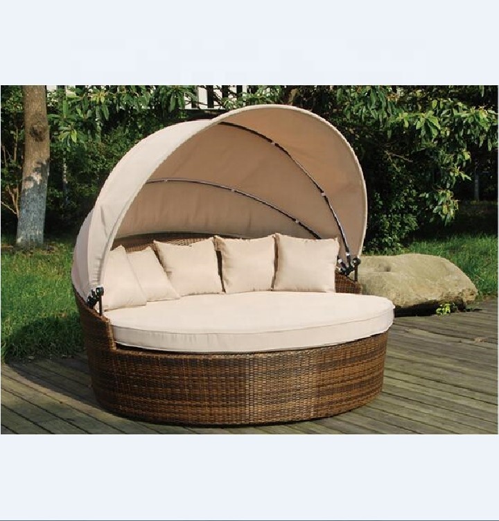 New Style Patio Outdoor Wicker Garden Sunbed Daybed Furniture Set