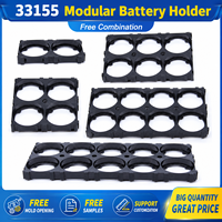 33155-1x2 Braket Penyangga Sel Baterai Modular Plastik 2 Slot untuk Perakitan Paket Baterai Silinder Lithium LiFePO4