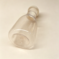 Bouteille en plastique transparente de 500 ml avec logo personnalisé, pour eau, jus, lait, boisson fraîche, conteneur à large ouverture pour jus, thé, café