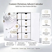 Handgefertigte Luxus-Weihnachts-Hautpflege 12-Tage-Adventskalender Kosmetik-Geschenkboxen für Weihnachten
