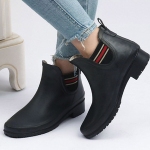 Bottes de pluie pour femmes, élégantes, imperméables, antidérapantes, recyclables, en caoutchouc, pour l'hiver, le printemps, l'été et l'automne - Product Image 3