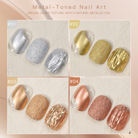 Vernis à ongles gel effet marbre 4 couleurs séchage à l'air naturel, marque privée, 8ml, doré métallique, gel effet aquarelle pour nail art