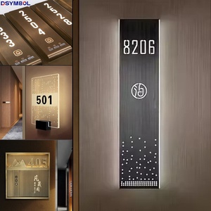 2025 NEW DSYMBOL Led <strong>House</strong> Number <strong>Plaque</strong> Hotel Doorplate Electronic Door Plate Custom Room Number Signs LED Illuminated - Product Image 1