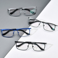 Gafas Borregls de Titanio para Hombre, Montura de Diseño de Marca, Ligeras, de Alta Calidad, Cuadradas, Gafas Ópticas Japonesas 185768