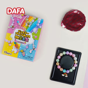 Cuentas <span class=keywords><strong>el</strong></span>ásticas DIY para joyería para niñas, pulsera de dibujos animados de princesa, caja ciega y taza para galletas de Chocolate - Product Image 4