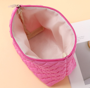 Hot Selling Soft Cosmetic <span class=keywords><strong>Bag</strong></span> Puffer Gepolsterte geste ppte Nylon Toiletry <span class=keywords><strong>Organizer</strong></span> Wasserdichte Schönheit Bunte Hautpflege Beutel Tasche - Product Image 5
