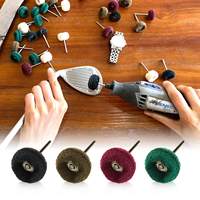 Mini-brosse abrasive, tampon à récurer en nylon, disque de polissage en fibre avec tige de 3 mm pour accessoires d'outils rotatifs Dremel