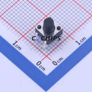 TS-1095PD-A7B3-D2 Tactile Switch Through hole-4P,6x6mm Switch Single Pole Single Throw Round Button 2.5N Through Hole - Product Image 1
