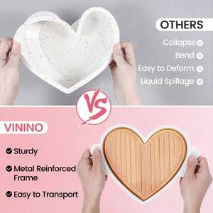 <b>Silicone</b> with metal reinforced frame, non-stick pan, BPA-free <b>silicone</b> heart-shaped cake <b>baking</b> mold - Product Image 4