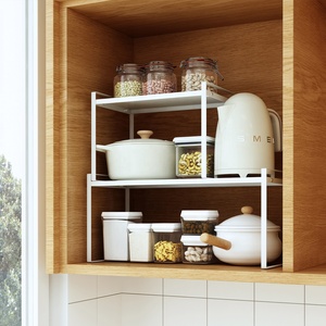 Estante de almacenamiento apilable para el hogar, estantería para especias, artículos de cocina - Product Image 2