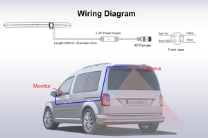 Cámara de luz de freno de fábrica impermeable IP69K cámara trasera para Van nuevo <span class=keywords><strong>Mercedes</strong></span> Vito 2016 modelo para una puerta con una ventana grande - Product Image 3