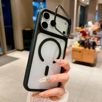 Coque de téléphone à chargement sans fil mat pour iPhone 17 Pro Max, nouvelle coque souple avec support d'appareil photo pour iPhone 17 Air